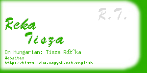 reka tisza business card